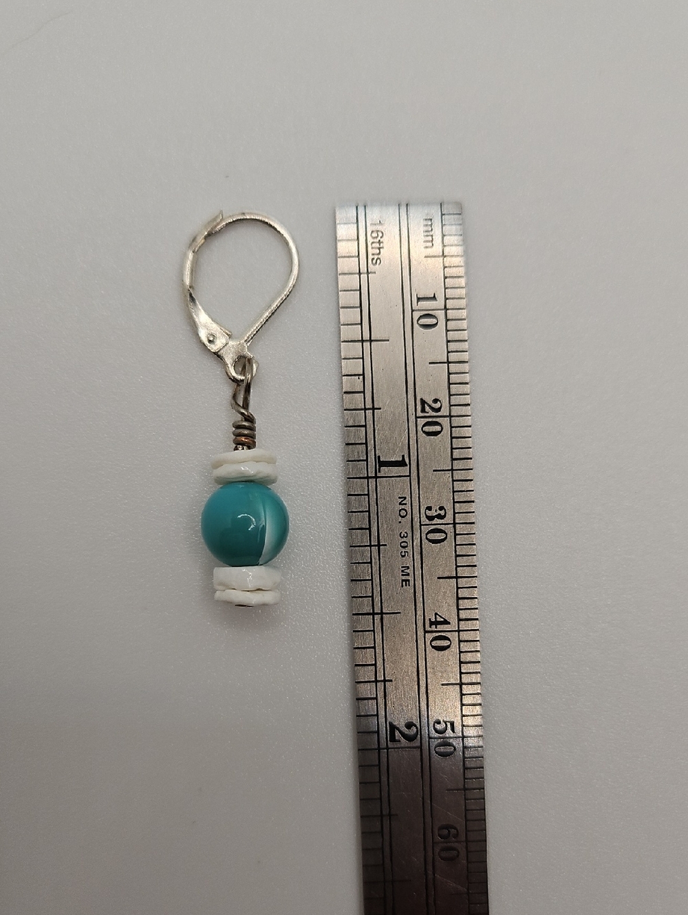 Turquoise And Shell Earrings - Picture 8 of 8
